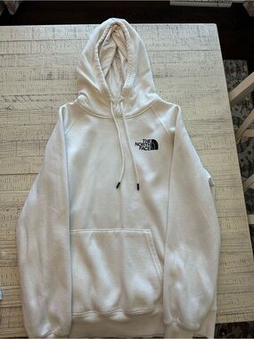 The North Face White Hoodie with Black Logo